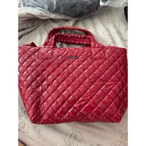 MZ Wallace Red Quilted Tote Bag NWOT